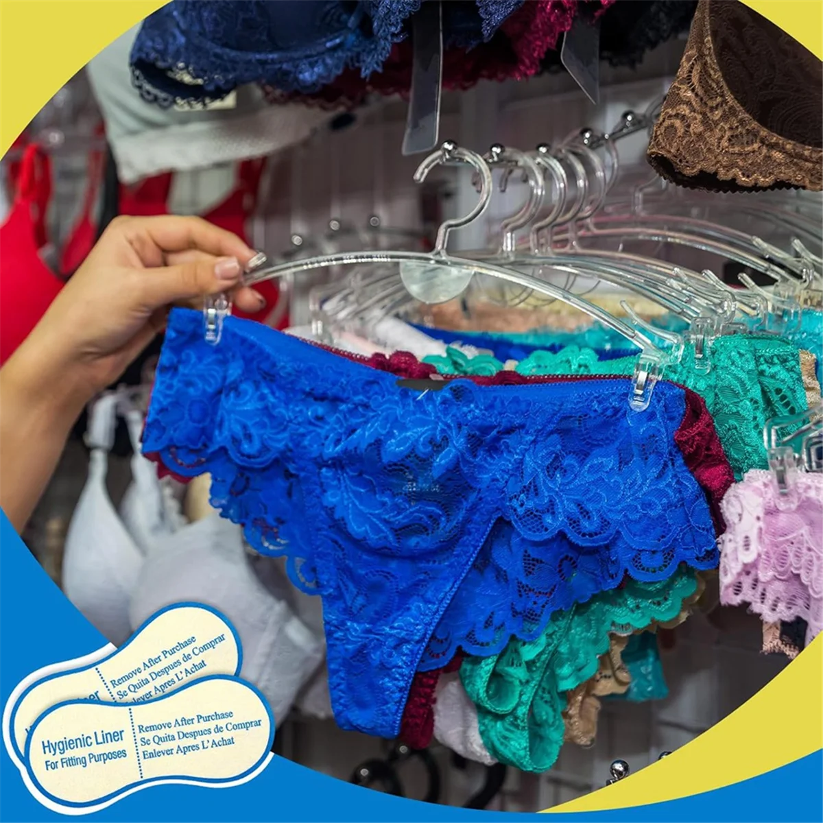 ABQR 500 قطعة من ملصقات النظافة الواقية اللاصقة، جرب بطانة صحية لملابس السباحة - الملابس الداخلية