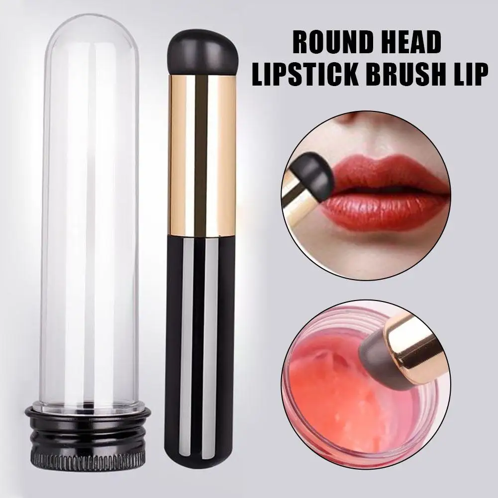 Small Silicone Soft Round Head Silicone Lip Brush Lipstick Lip Gloss Applicator Brush Silicone Concealer Make Up Cosmetic Brush