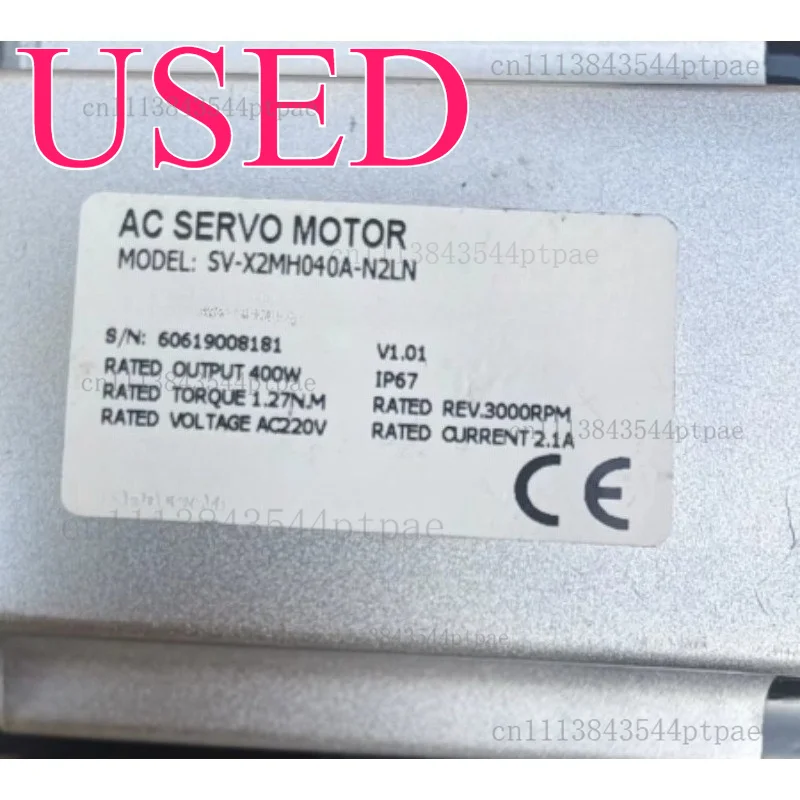 One sv-x2mh040a-n2ln, servo motor 400w power, 3000 rpm, 1.27n.m torque, 220v voltage, ip67 protection level