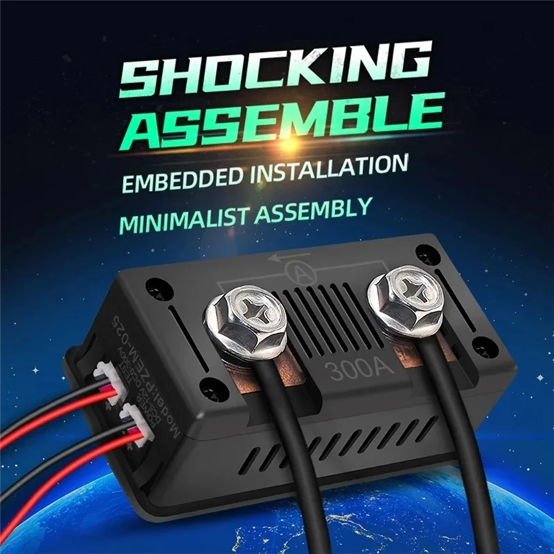 AD23-compteur de courant de tension numérique détecteur de puissance détecteur de tension moniteur testeur DC0-300V 300A LCD compteur de puissance PZEM-025