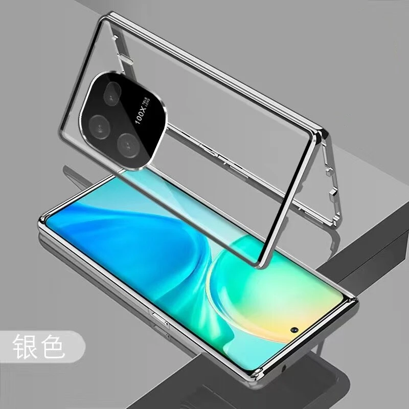 غطاء هاتف شفاف لفيفو IQOO ، جراب كامل ، امتزاز مغناطيسي على الوجهين ، كابا معدني ، زجاج شفاف ، 12 برو ، 11 ، 11S ، 10 ، 5G #3