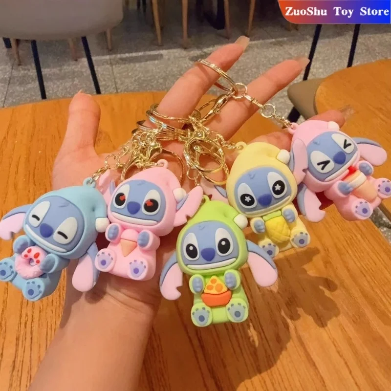 Anime Disney incluso necesita comer una morder de caja ciega de resina lindo punto fruta lindo Diy llavero colgante accesorios regalo