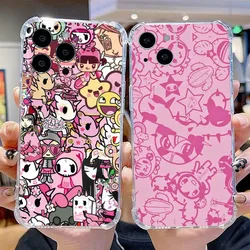 Japan T-Tokidokis Phone Case For iPhone 16,15,14,13,12,11,Pro Max,Plus,Mini,X,XS,XR,8,7,6,5,S,SE Free shipping Transparent Soft