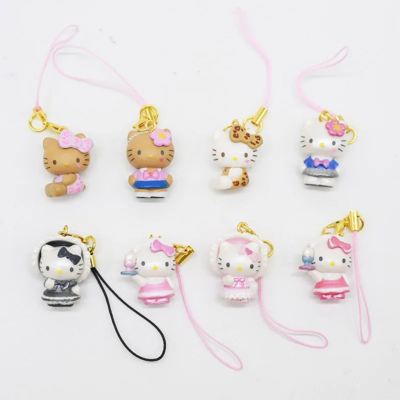 

Sanrio Character Blind Box Toys Black Skin Hello Kitty Anime Figure Doll Model Pendant Toys Collect Ornaments