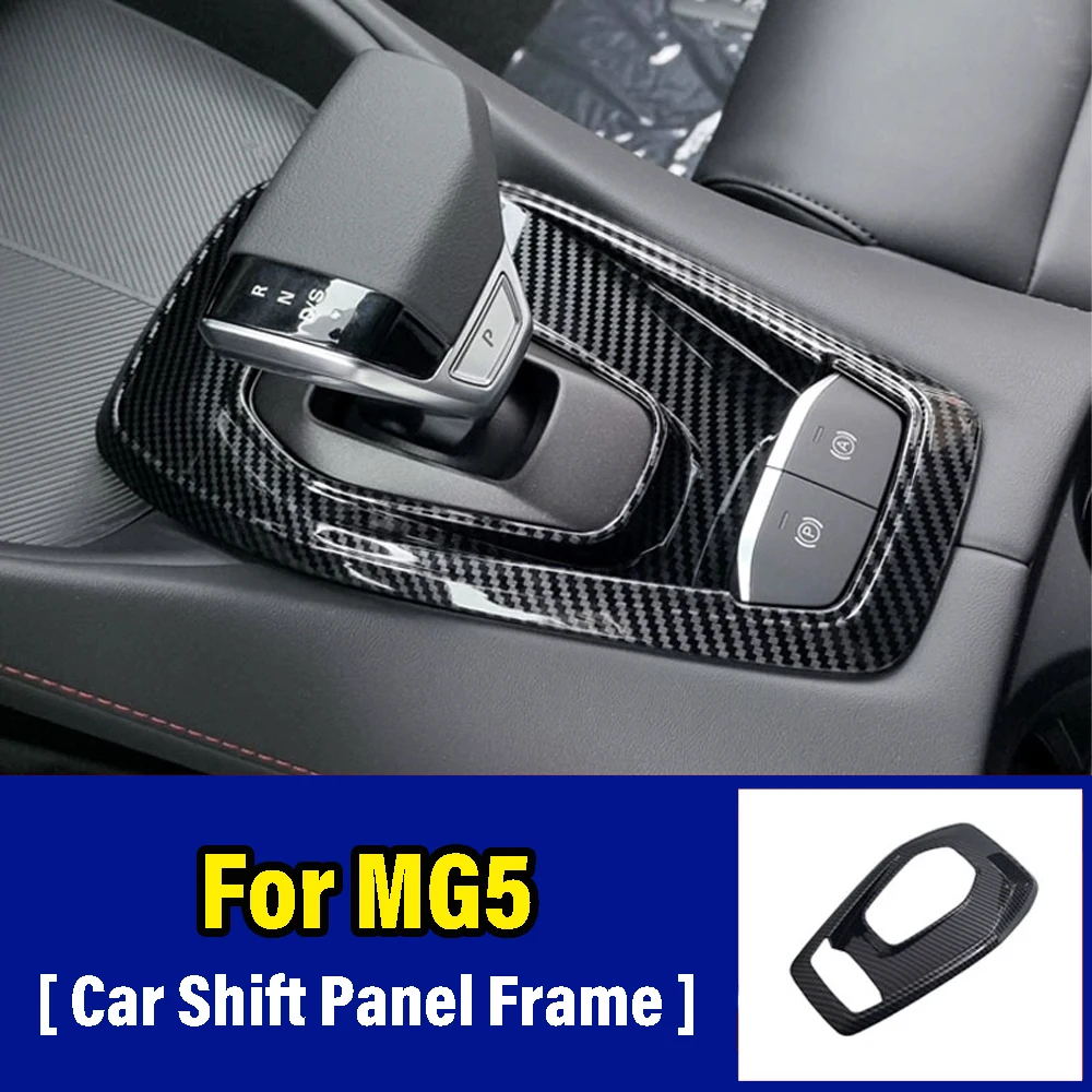 

For MG5 2025 2026 Carbon Fiber Gear Shift Box Cover Molding Trim Decoration Frame Interior Car Accessories Styling Stickers