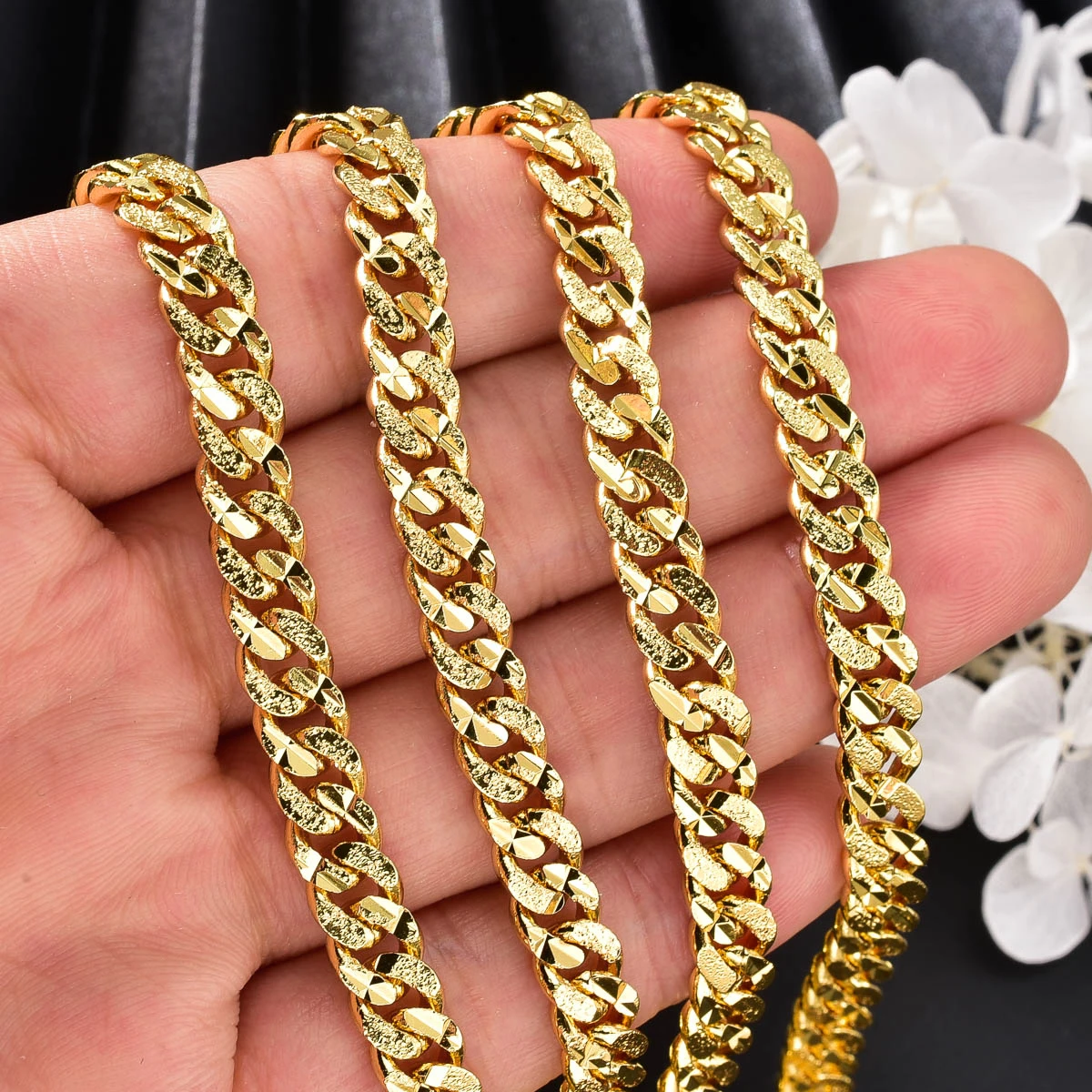 Neue kubanische Kette Halskette für Männer und Frauen Hip Hop Punk Party Bankett Schmuck Accessoires Geschenke – Detail 9