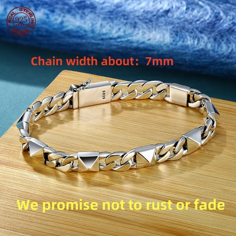 

European and American style willow nail fashion Cuban bracelet lovers hip hop street hipster personality jewelry jewelry gifts