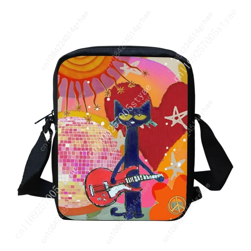 Pete the Cat I Love My White Shoes Crossbody Bags 3D Printing Sling Bags Small Shoulder For Small Meseenger Bag Back to travel