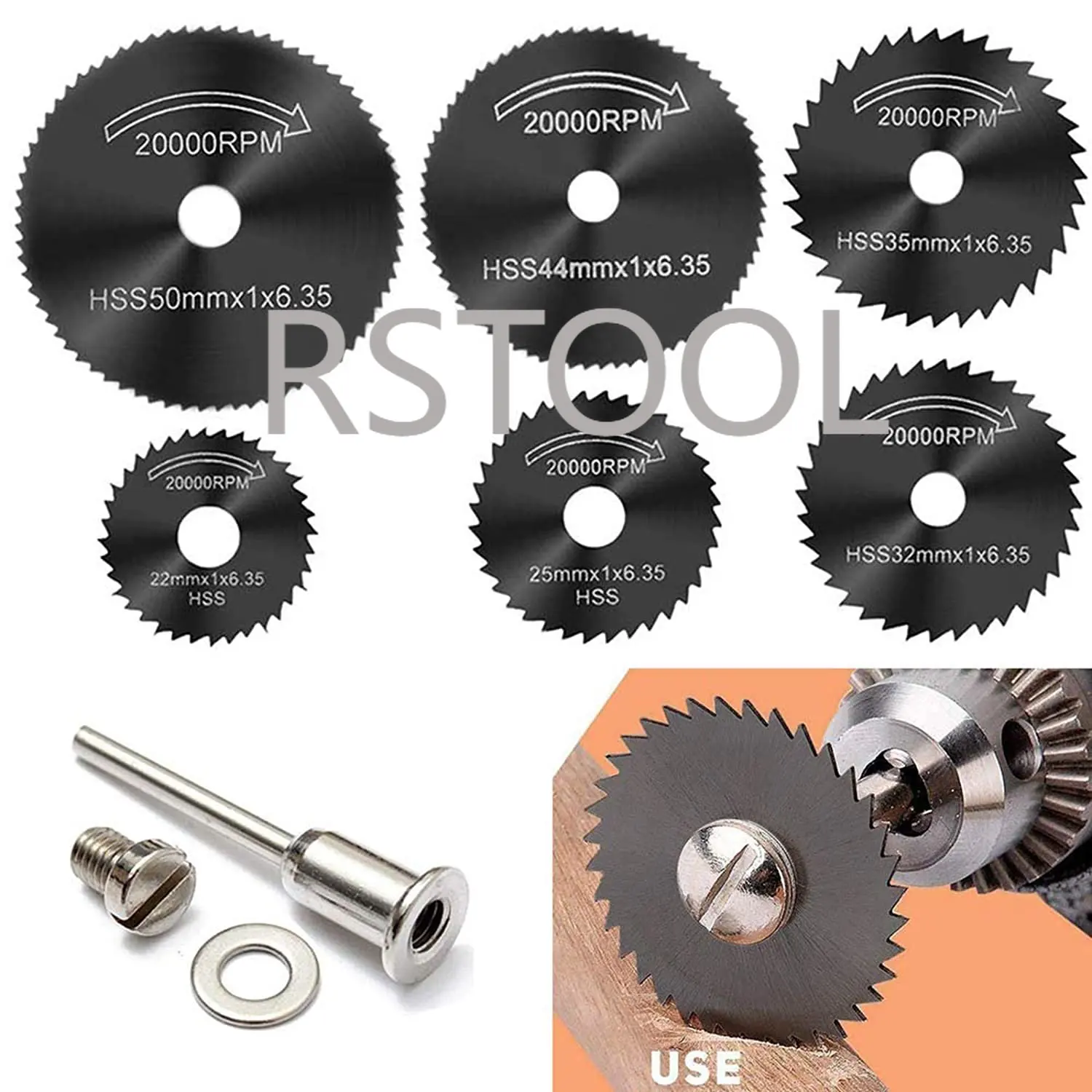 7 Set Mini HSS Nhỏ Lưỡi Tròn Xoay Công Cụ Dremel Cắt Kim Loại Công Suất Bộ Gỗ Đĩa Cắt Mũi Khoan mandrel Cắt