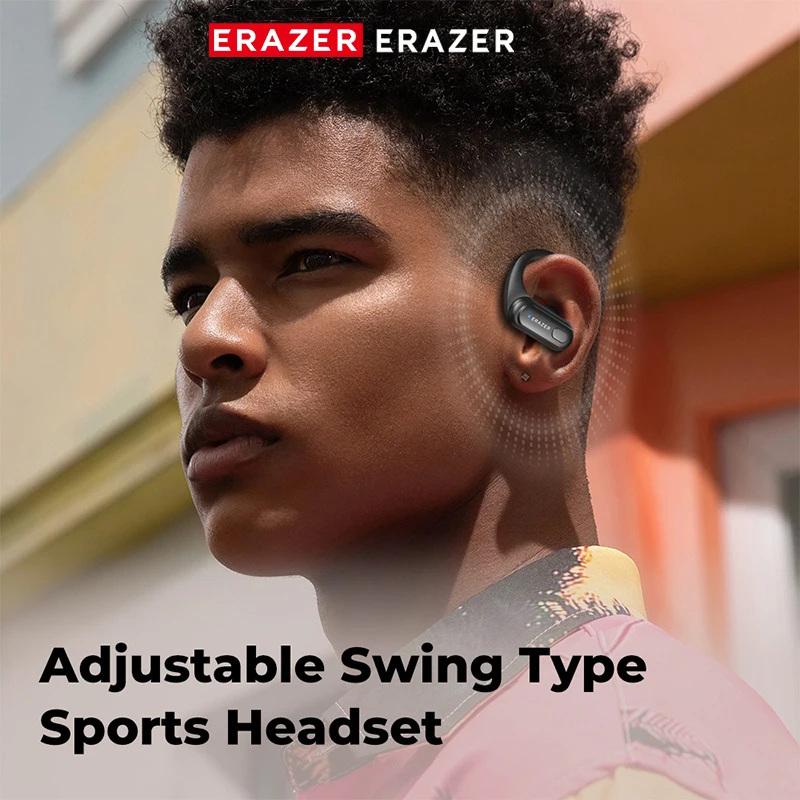 Erazer XT60 Wireless Headset Bluetooth 5.3 Bass Stereo Sports Headset with Microphone,Super Long Endur With Mic