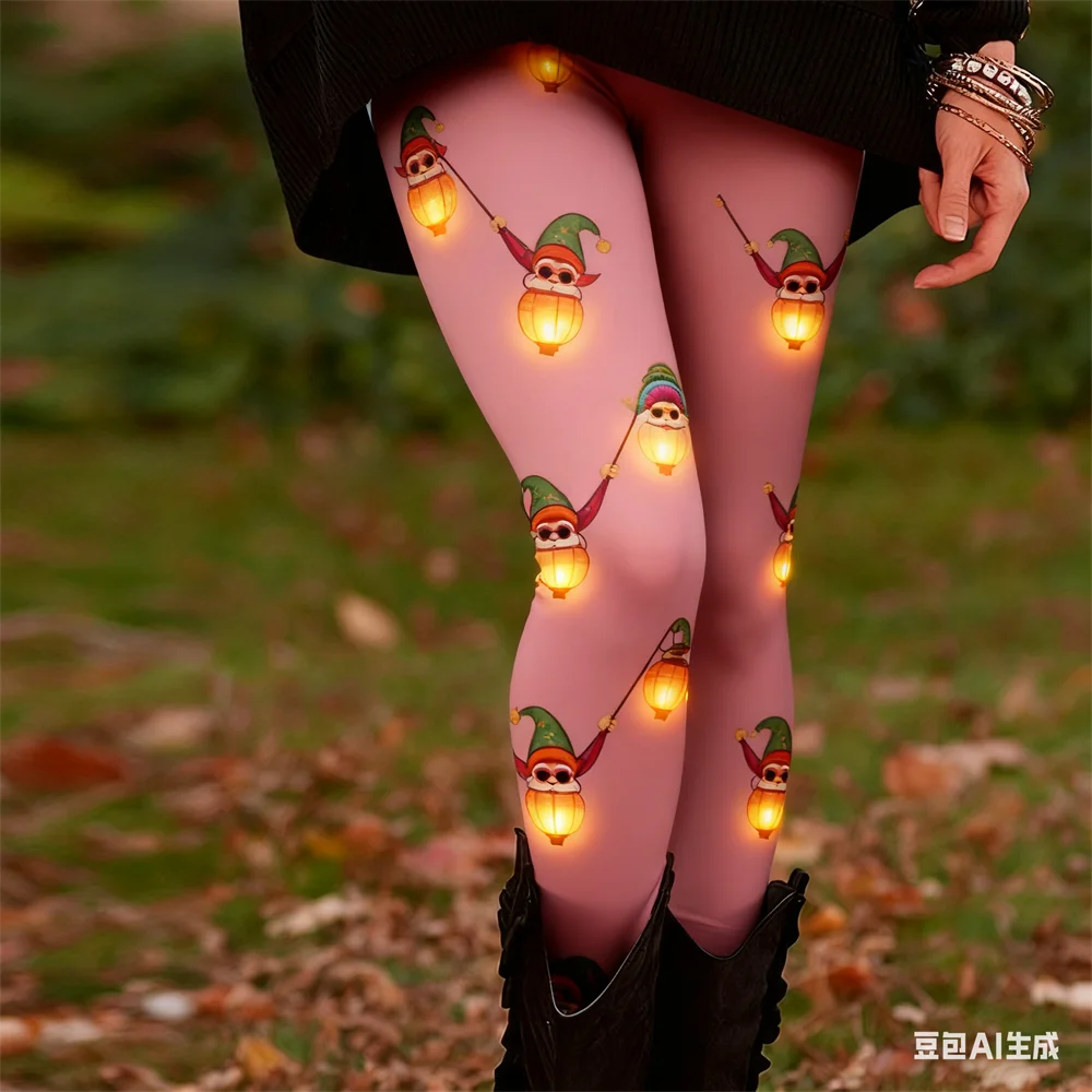 

Рождественские женские леггинсы Брюки для йоги с рождественским узором Женские брюки с высокой талией Удобные эластичные брюки спортивная одежда y2k