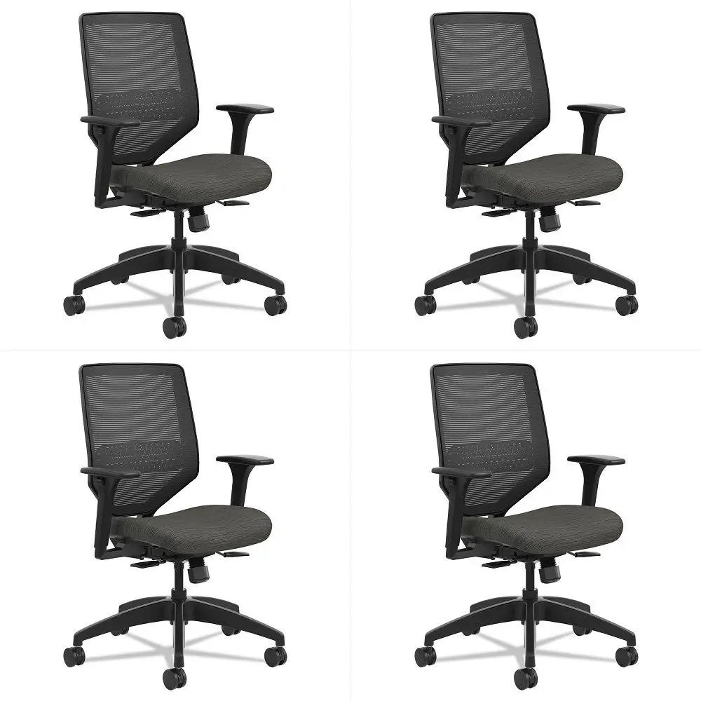 

Solve Mesh Back Office Chair with Adjustable Arms, Adjustable Height, Tilt Tension, Lumbar Support, Swivels, on Rolling Wheels,