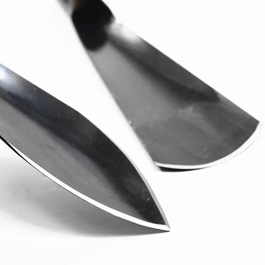 2 шт. садовый ручной мастерок, небольшой садовый мастерок с деревянной ручкой для посадки, копания, пересадки (плоская лопата + острая лопата)