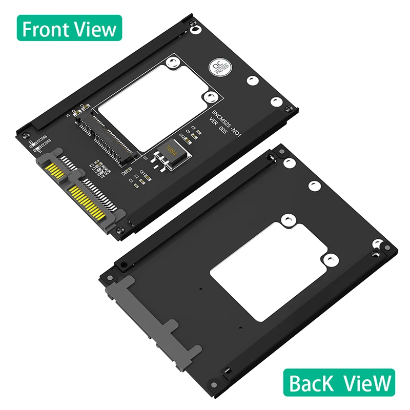 mSATA to SATA 3.0 Adapter Card Riser with Metal Case Frame Bracket 3.3V Power LED mSATA to SATA3 6Gb Support Full Size mSATA SSD