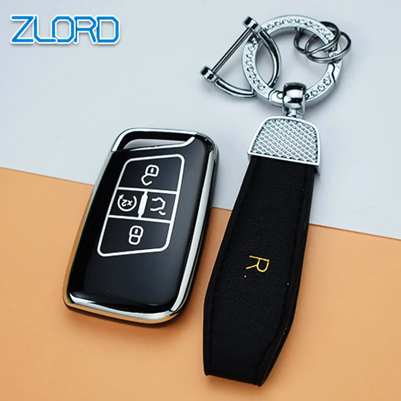 Silver TPU Smart Shell Fob Holder Keychain For Volkswagen VW 2018 Atlas Tiguan Golf 7 Magotan Remote Key Case Cover Protector