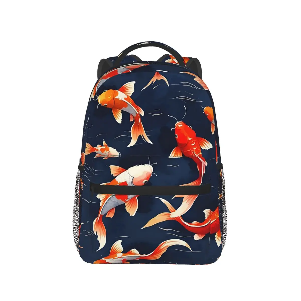 

Koi Fish Swimming Pattern Backpack Hot Sale Daypack Large Capacity Kids BookBag School Bag Shoulder Bags for Men Women