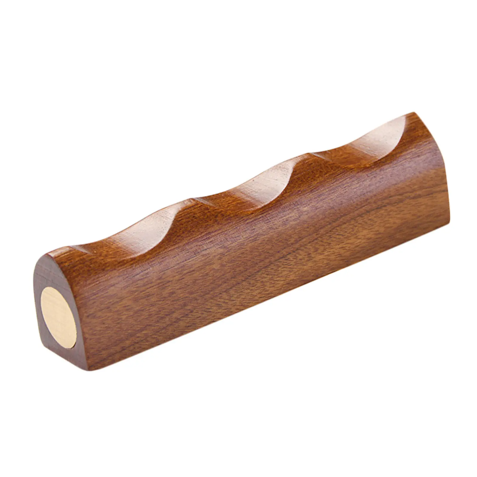 Chinese Style Wood and Copper Calligraphy Pen Holder Brush Rest for Painting Calligraphy Writing Brushes Desk Decor Desktop