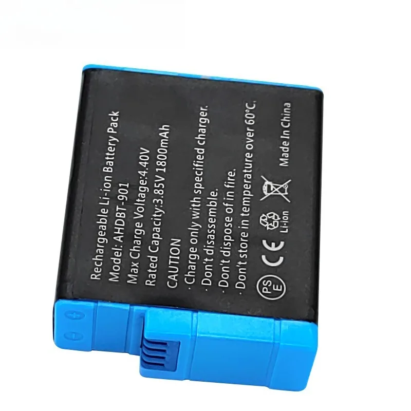 

Аккумулятор AHDBT-901 1800 мАч с дисплеем мощности для GoPro Hero 11/10/9, полностью декодированный сменный аккумулятор с длительным сроком службы батареи