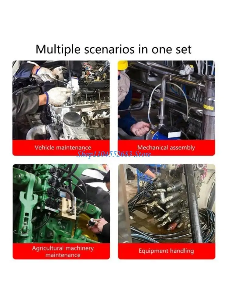 

Y6GD 6Pcs 12mm-19mm Wrench with Open Flexible Head 3/8inch Drive For Car Repair Oil