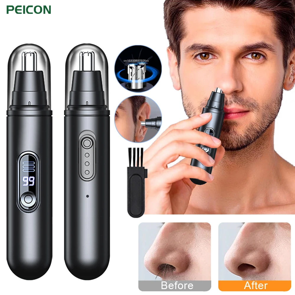 

Nose Hair Trimmer for Men Mini Portable Automatic Shaving Nose Eyebrow Ear Hair Remover Rechargeable Electric Nose Hair Clipper
