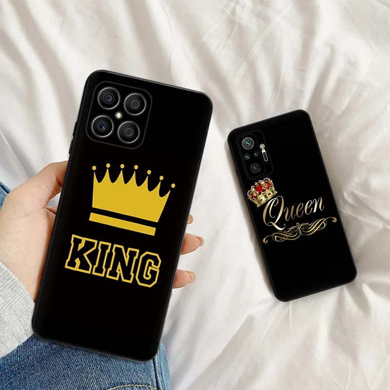 Soft Anti-Drop Phone Case For Honor X7b X6 70 90 X8 b X9A X9B Magic5 Pro Queen King Princess Crown Pixel 8A 7A 6A 6 7 8 Cover