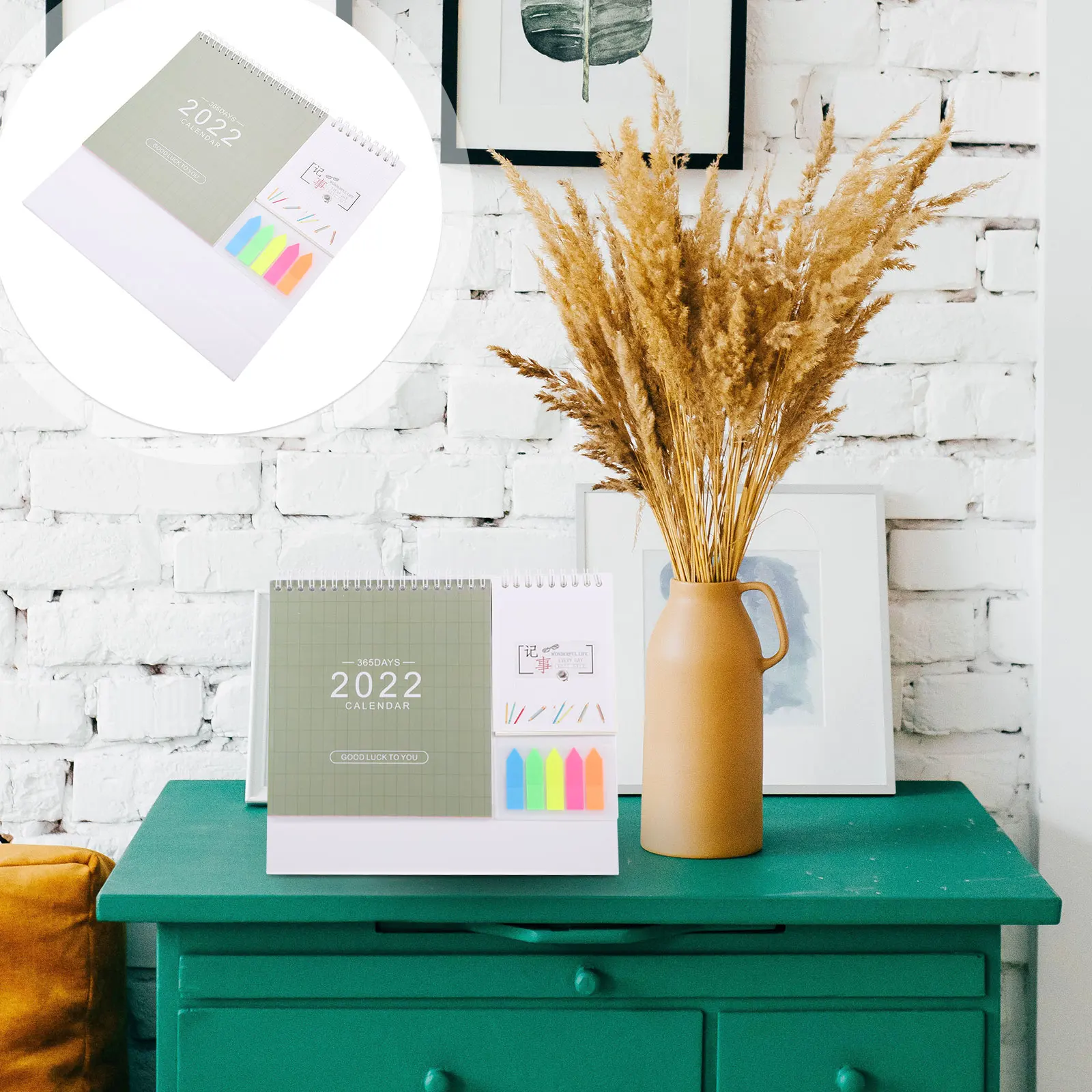 

Calendar Multifunctional Desk Chic Note-taking Planner Schedule Office Creative