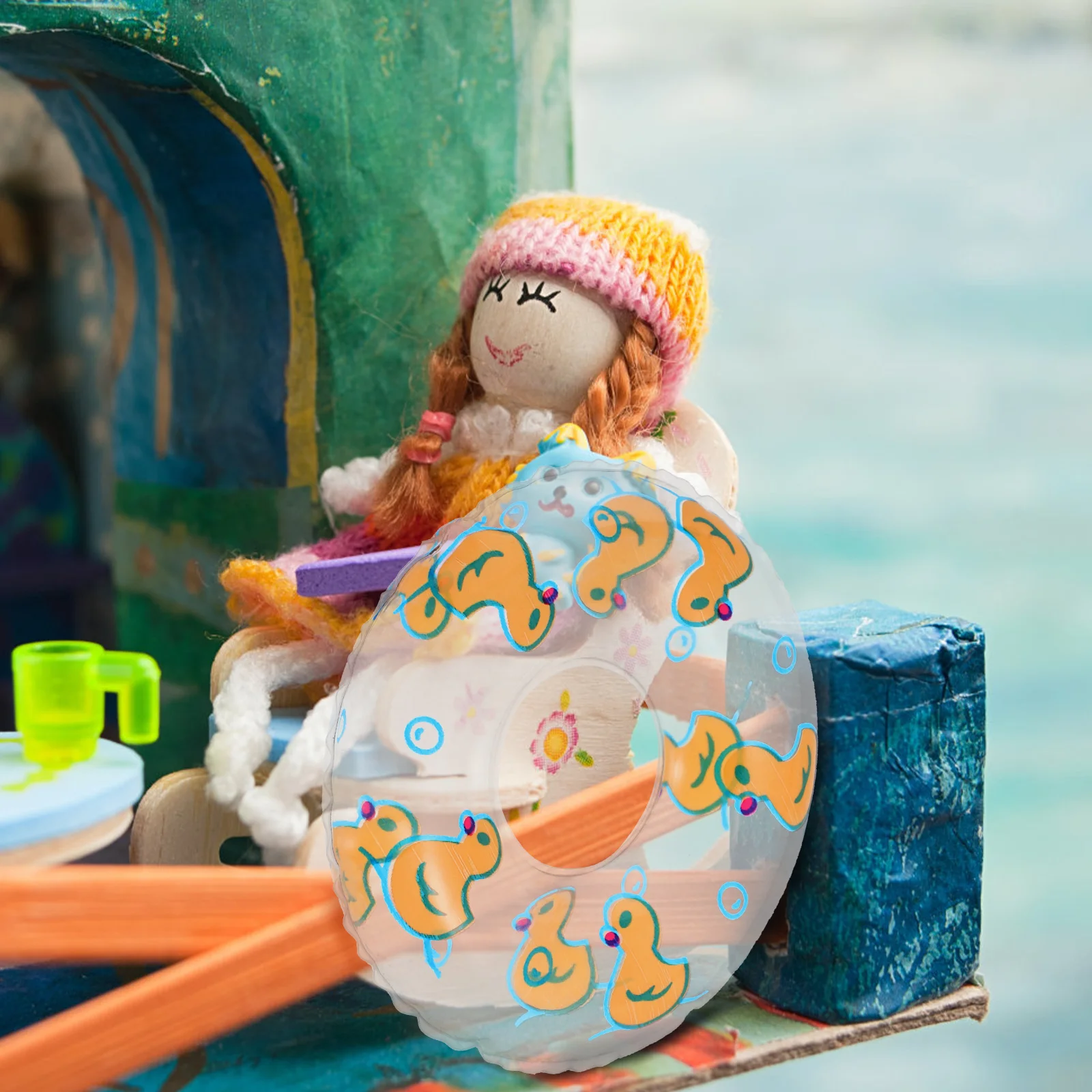 10 قطعة حلقات السباحة الصغيرة ديكورات منزلية صغيرة مقلد حمام السباحة يطفو لتعلم وقت اللعب الإبداعي غرفة التظاهر التعليمية