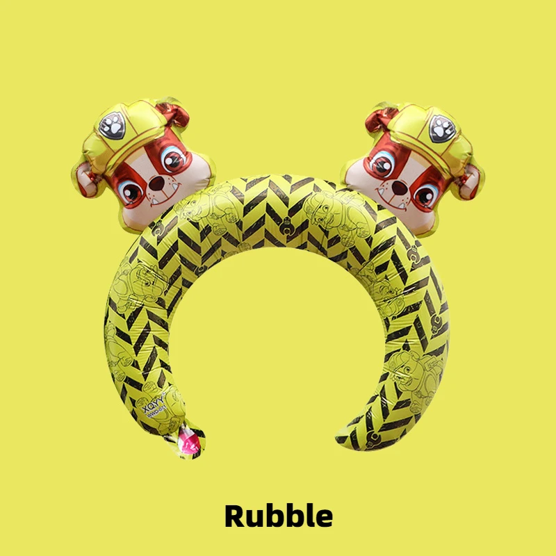 Paw Patrol Cartoon Kroon Opgeblazen Hoofdband Folie Ballon Chase Marshall Skye Ballon Kinderspeelgoed Verjaardagsfeestje Decoraties