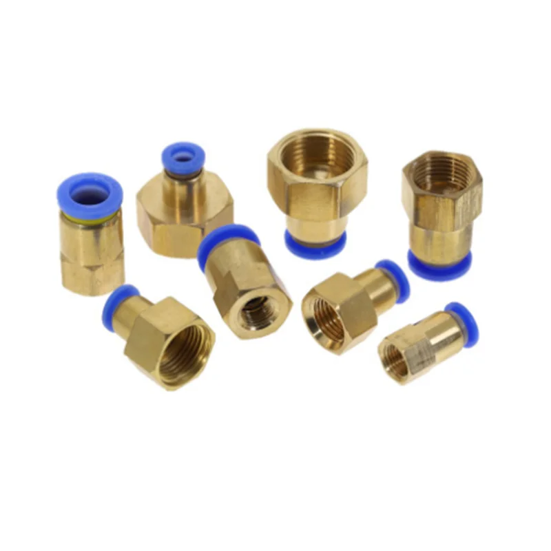 

PCF Air Pipe Fitting 4 6 8 10 12mm Hose Tube 1/8" 3/8" 1/2" BSP 1/4" Female Thread Brass Pneumatic Connector Quick Joint Fitting