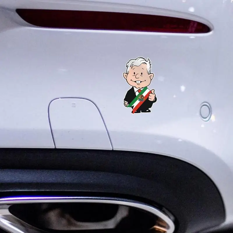 Funny Bumper Stickers Amlito Lopez Obrador AMLO Decal 10PCS Sticky Decor Self-Adhesive Decals Cars Bumper Window Laptops Luggage