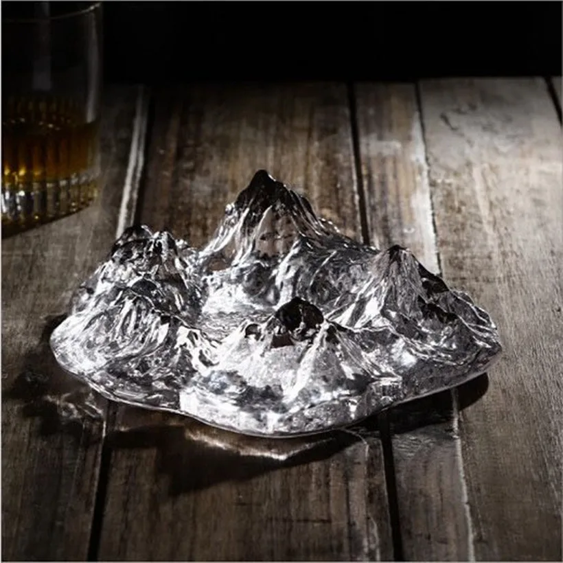 

Crystal Glass Iceberg Ashtray, Creative Cigar Cylinder, Snow Mountain, Bar Club, Office, Home, Exquisite