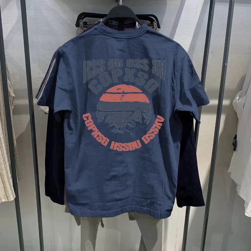 

Clearance Summer Cotton Half-sleeved New Retro Men's and Women's Printed Short-sleeved T-shirt Half Sleeve Street Hip Hop