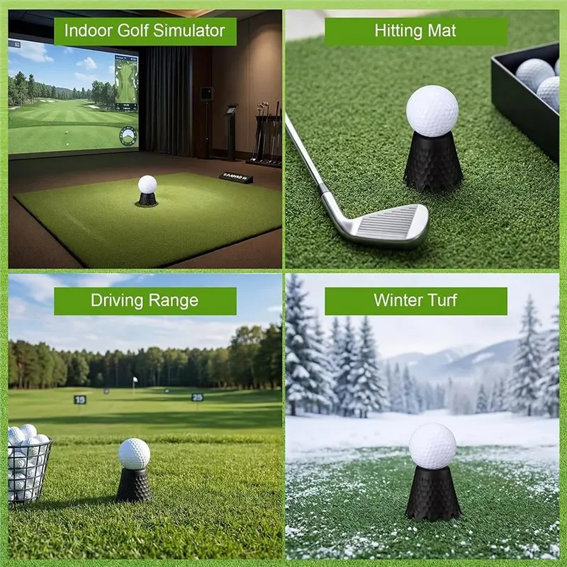 RTENTE-8Pcs Golf Simulator Tees Set: 1/4