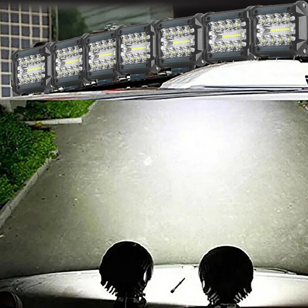 Off-Road LED barra de luz, farol, combo, luz de trabalho para carro, jipe, caminhão, suv, 4x4, ATV, 12V, 24V, 4-20\