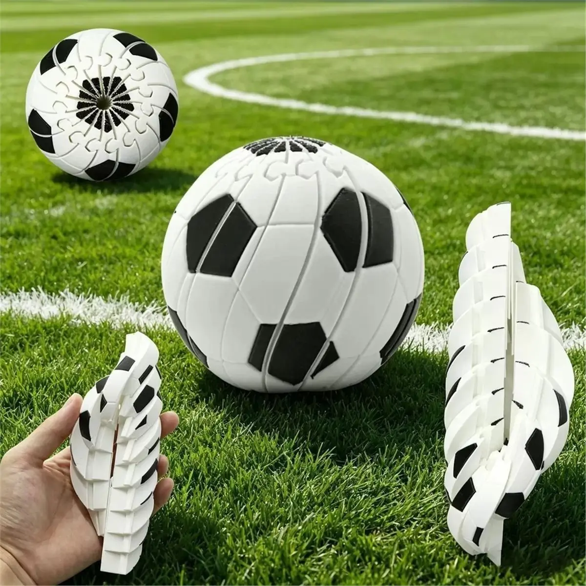 update. Stress Relief Fidget Soccer Ball, Transformable 3D Printed Decompression Balls for Sports Fans, for Anxiety and Focus
