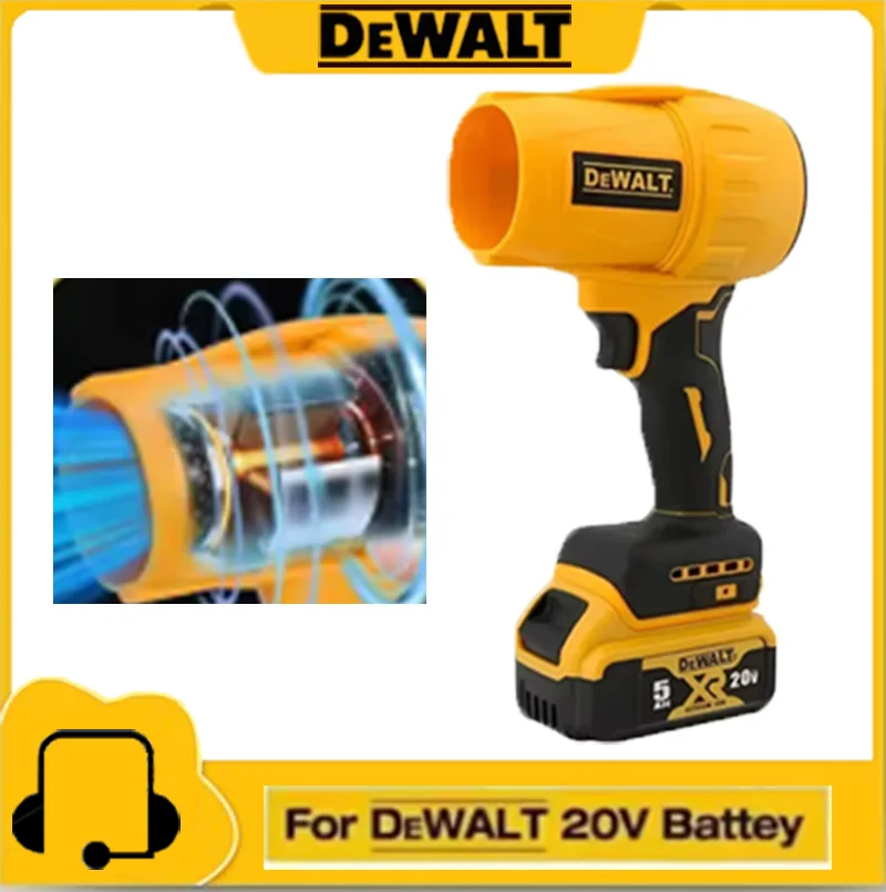 

Dewalt 30000RPM brushed fan, cordless turbine fan, handheld violent fan, 20V rechargeable dust-blowing tool,