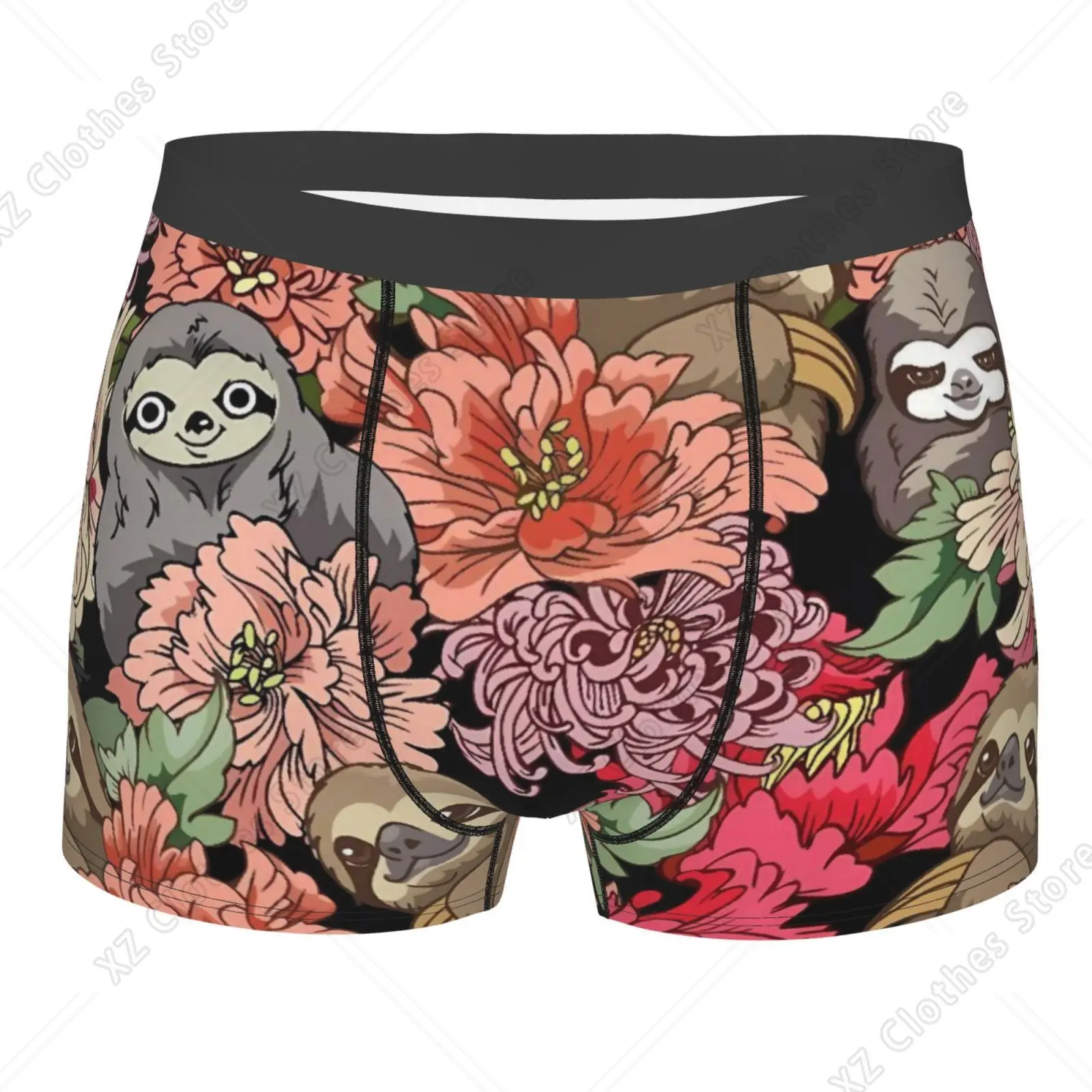 Because Sloths Men Printed Boxer Briefs Underwear Highly Breathable Boxer Shorts Panties Breathable Underpants for Homme