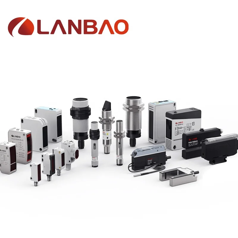 Lanbao PNP /NPN NO/NC DC 10-30V من خلال مستشعر القرب الكهروضوئي الذكي