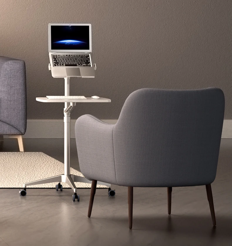 UT-2 Ergonomic Full Motion 2in1แล็ปท็อปขาตั้งแป้นพิมพ์สนับสนุนความสูงปรับย้ายโต๊ะโน๊ตบุ๊ค Home Office