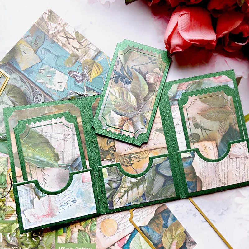 KLJUYP Tasca Pieghevole Notebook Metallo Fustelle Stencil per Scrapbooking Fai da Te Decorativo Goffratura Carte di Carta Fai da Te