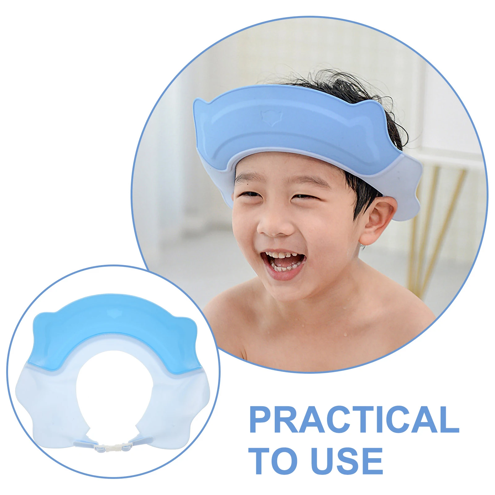 

Baby Shower Hat Kids Bathing Cap Waterproof Hair Wash Silica Gel Infant Cartoon Toddler Shampoo Elastic Safe Practical Design
