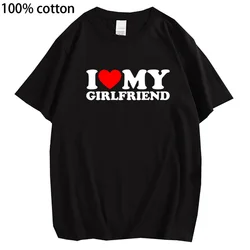 I Love My Girlfriend I Love My Boyfriend Clothes T Shirt Men So Please Stay Away From Me Funny BF GF Saying Quote Gift Tee Tops