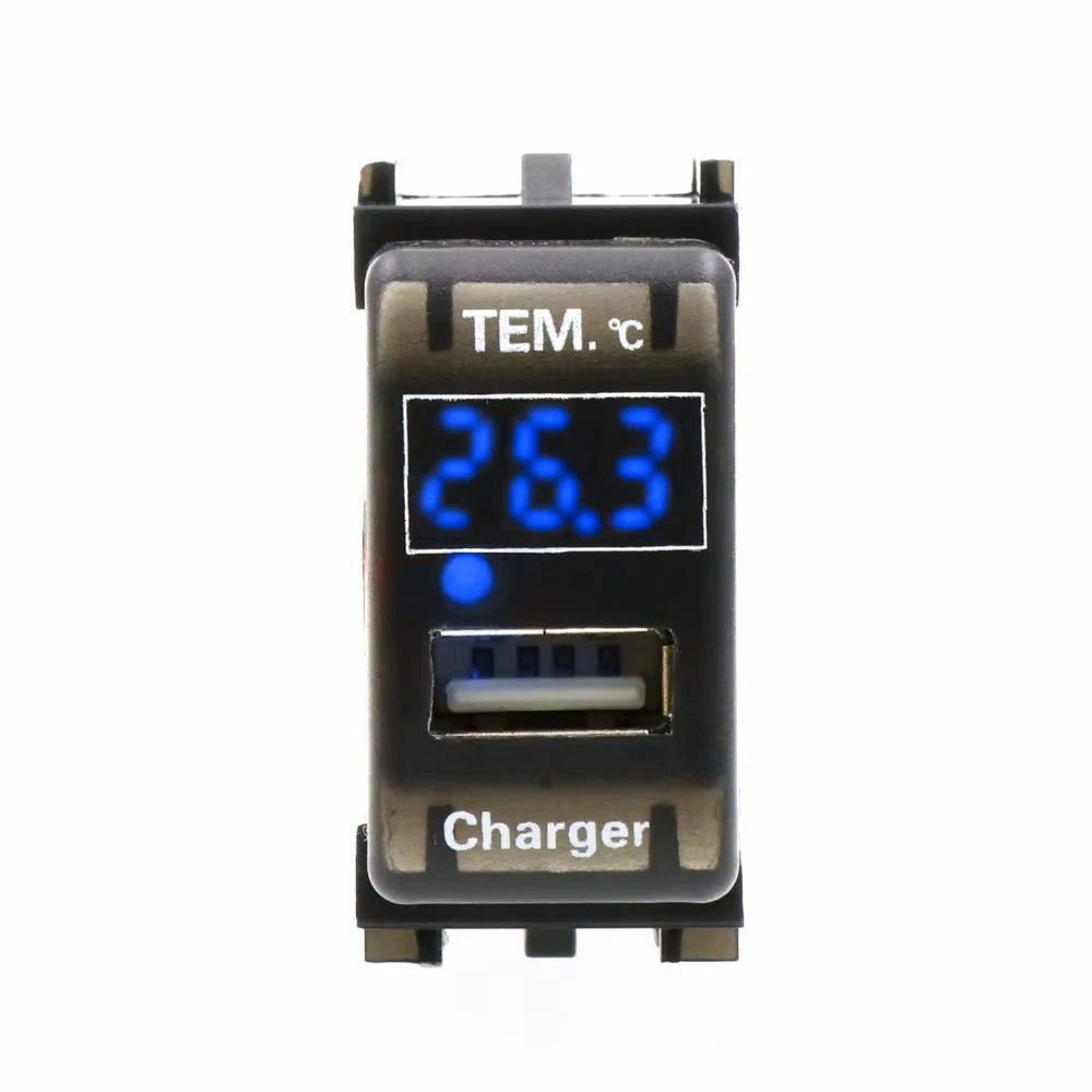 Car Thermometer Internal/External Temperature Display，USB Charge Port  for NISSAN,Qashqai,Tiida,X-trail,Sunny,NV200,Teana
