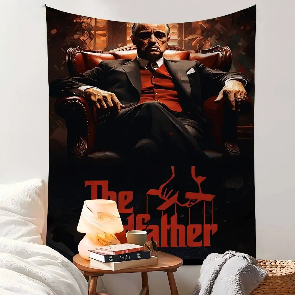 

The Godfather Classic Movie Anime Tapestry Hippie Flower Wall Carpets Dorm Decor Wall Hanging Home Decor
