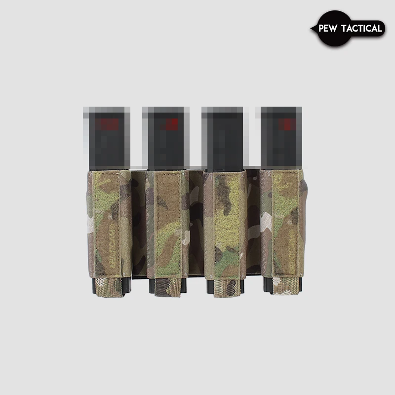 PEW TACTICAL FERRO STYLE Turnover - Quad SMG Small 9mm AIRSOFT MAG Glock H&K MP5 tactic pouch MP9 ARP9 Air gun Magazine Ammo Bag