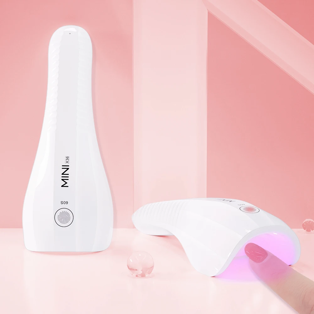 Portable 5 LED bouton d'empreinte digitale sans fil lumière des ongles sèche-ongles Rechargeable Mini doigt Uv lampe à ongles