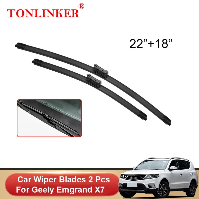 

TONLINKER Car Front Windscreen Wiper Blades For Geely Emgrand X7 2013-2016 2017 2018 2019-2021 2022 Wiper Blade Brushes Cutter