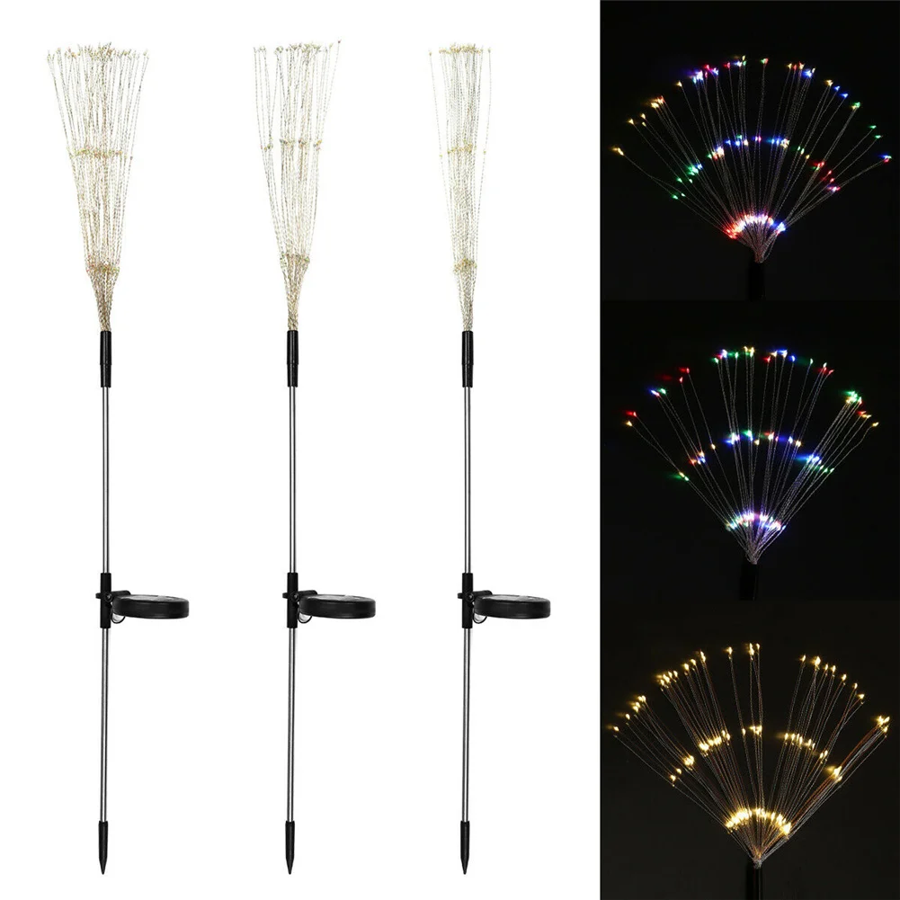 150pcs/set Led Solar Firework Lights Waterproof Outdoor Path Lawn Garden Light Decoration Lawn Lamp Home Decor