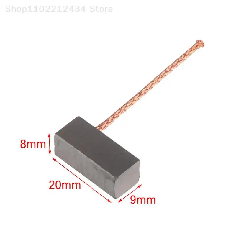 10 Pcs 8x8x18mm Electric Fan Carbon Brush Set Copper Wire Included for Automotive Cooling Fans & Blower Motors