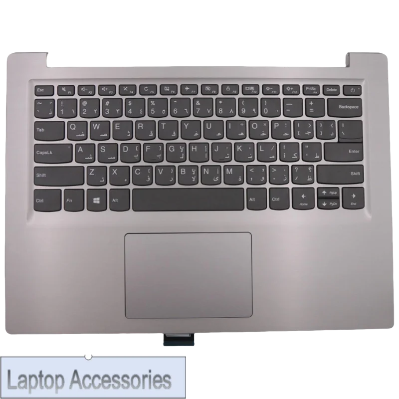 

ARA Arabic Keyboard Grey Upper Case Palmrest Shell Cover For Lenovo S145 14 IWL 14AST 14API 14IGM 14IKB 14IIL 5CB0S17130